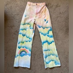 Big Bud Press • Candy Clouds Airbrush Western Pants • Sz XS